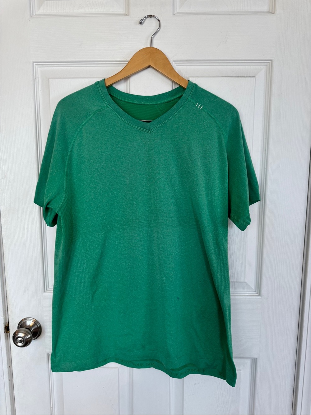 Men's Lululemon Green V-Neck Performance Shirt